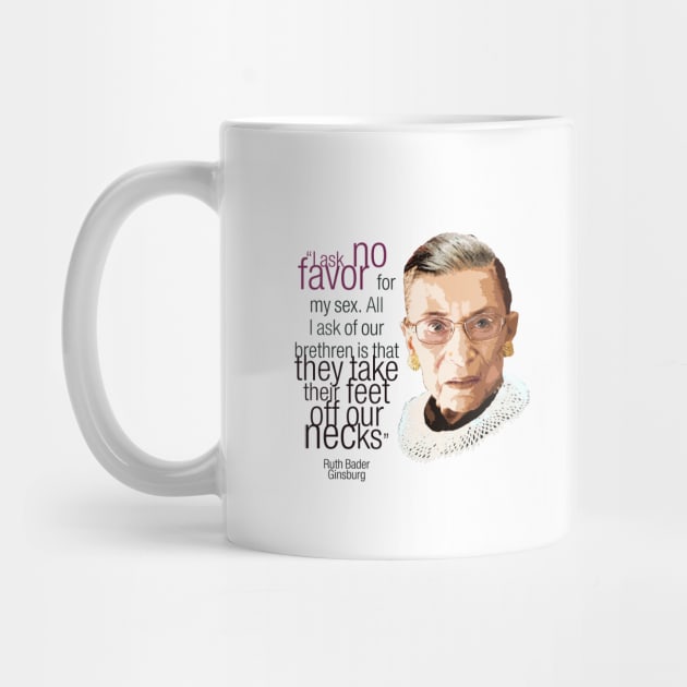 Ruth Bader Ginsburg portrait - Ruth Bader Ginsburg quote - Feminist quote. by FanitsaArt